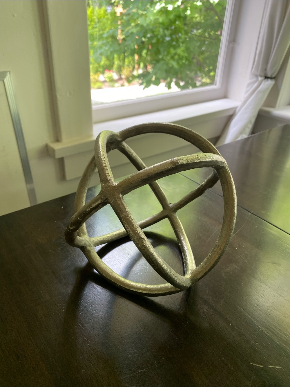 Decorative Silver Metal Sculpture
